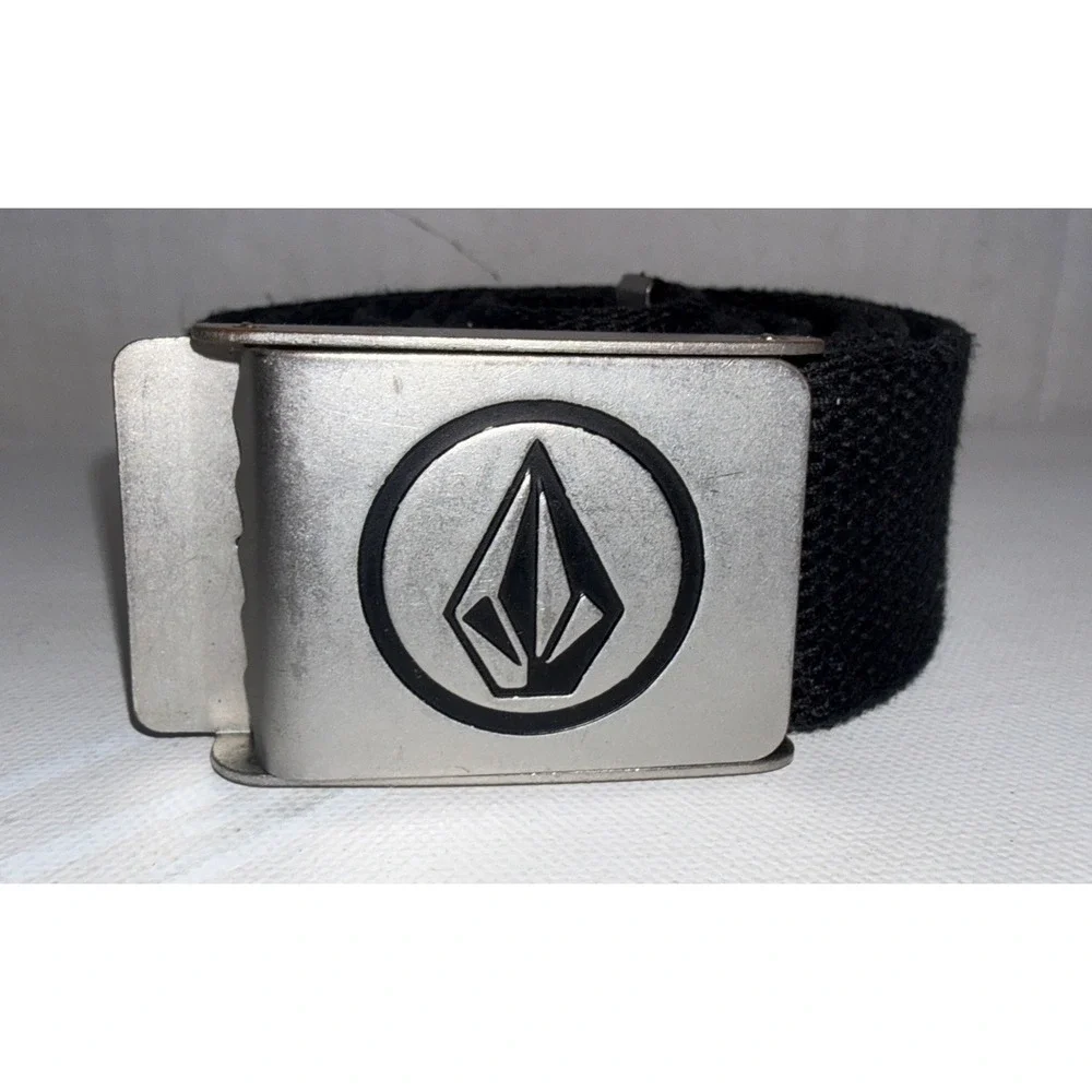 Volcom Stone Skateboards Black Web Belt Buckle BOTTLE Opener Vtg 90's Y2K Skate